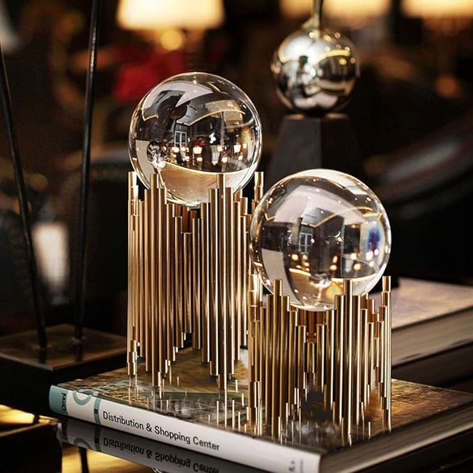 Metal Crystal Ball centre piece set