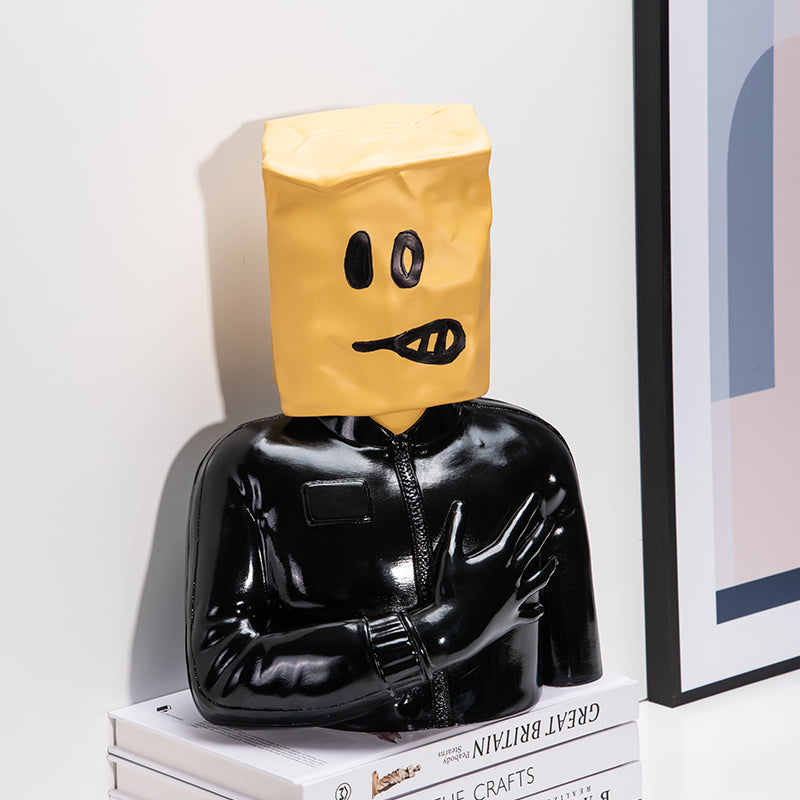"Masked Mood" Contemporary Pop Art Sculpture – Limited Edition Resin Décor