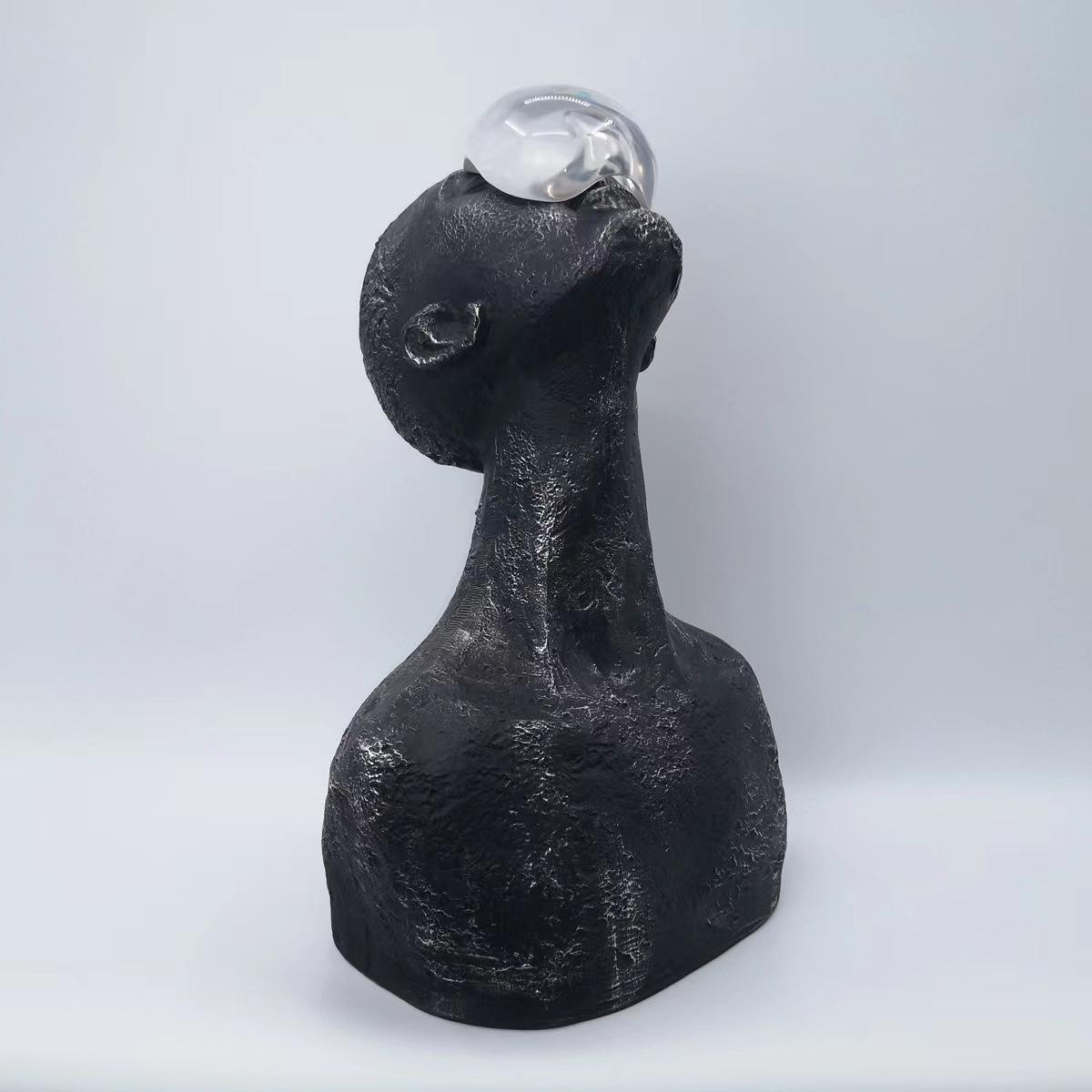 "Ethereal Reflection" Abstract Resin Sculpture – Modern Art Home Décor