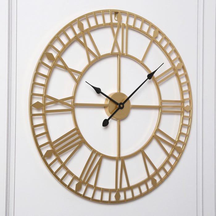 Metal roman number wall clock