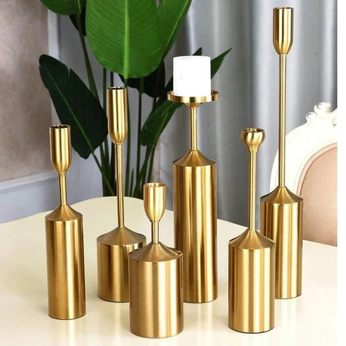 6 piece candle stand set