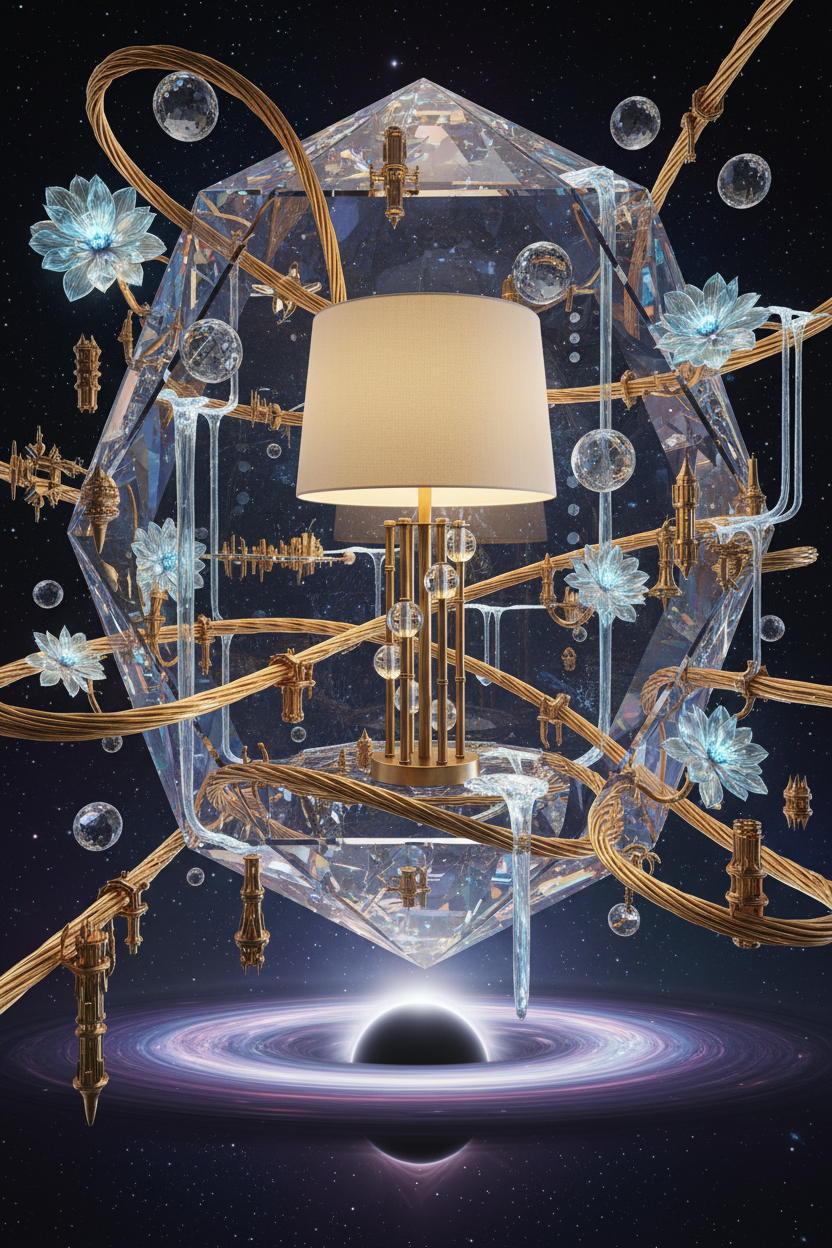 Twirl Crystal Ball Table Lamp