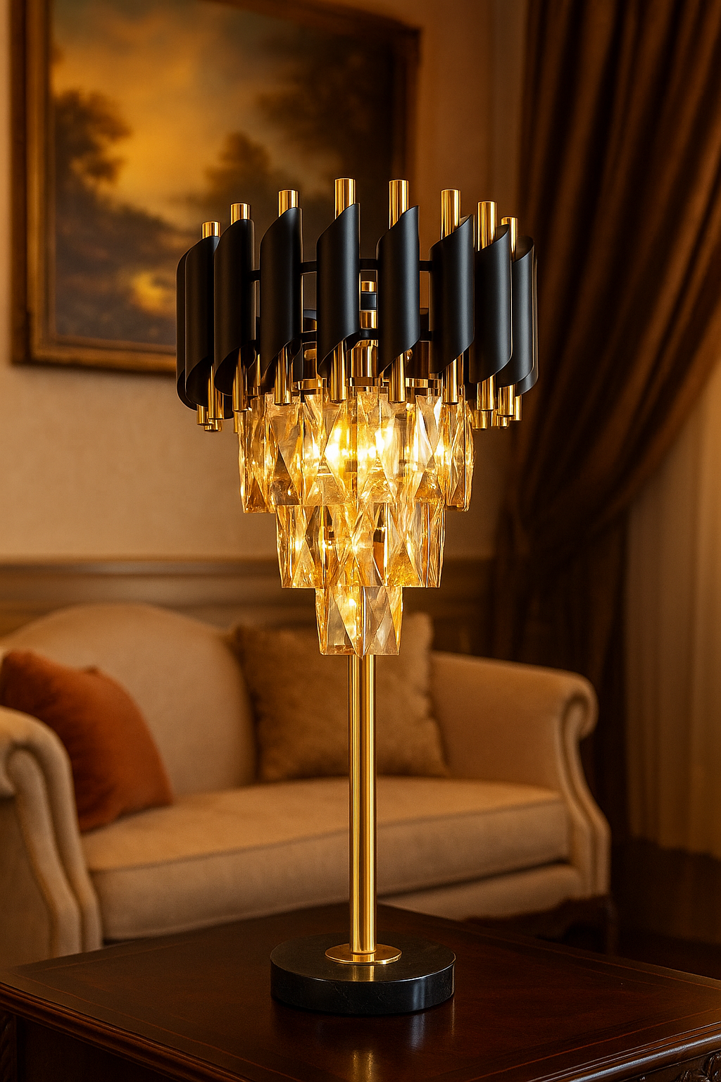 Chandelier Style Table Lamp
