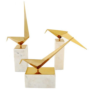 3 piece metal bird set