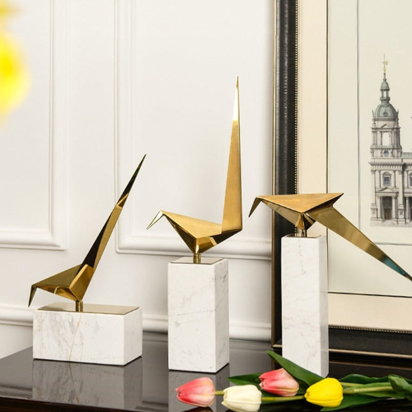 3 piece metal bird set