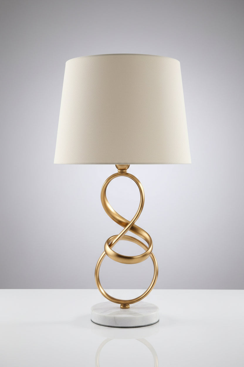 Twisted Metal Brass Finish Table Lamp