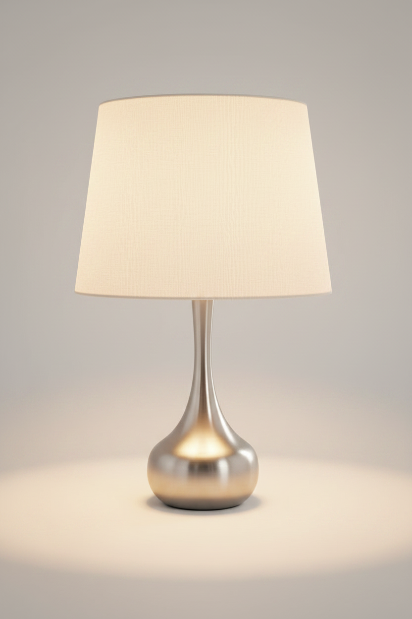 Dull Silver Vase Table Lamp
