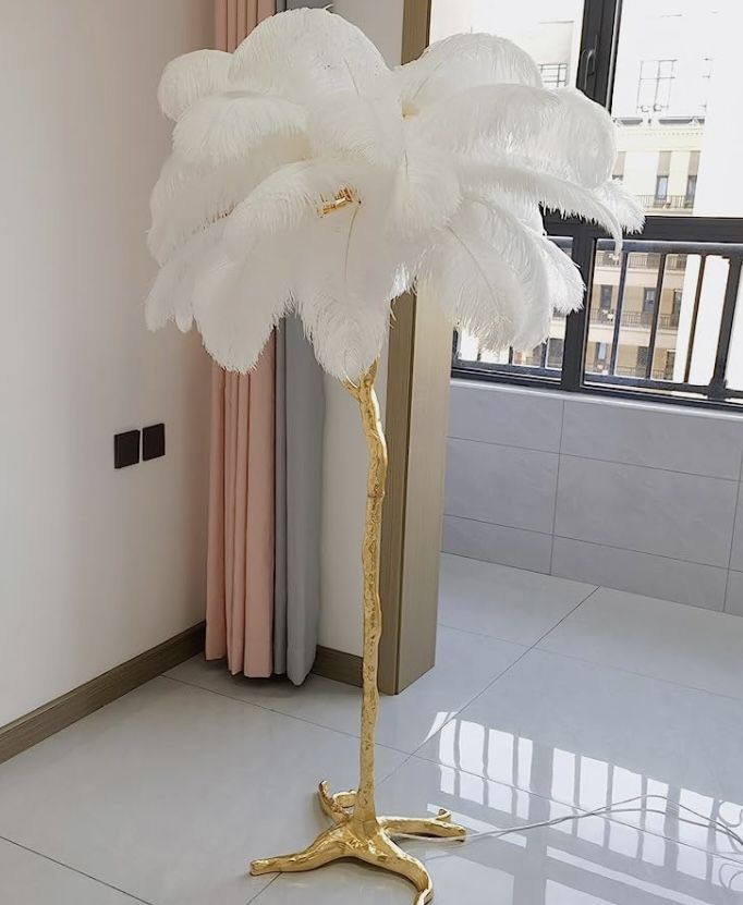 Exclusive Long Fur Floor Lamp