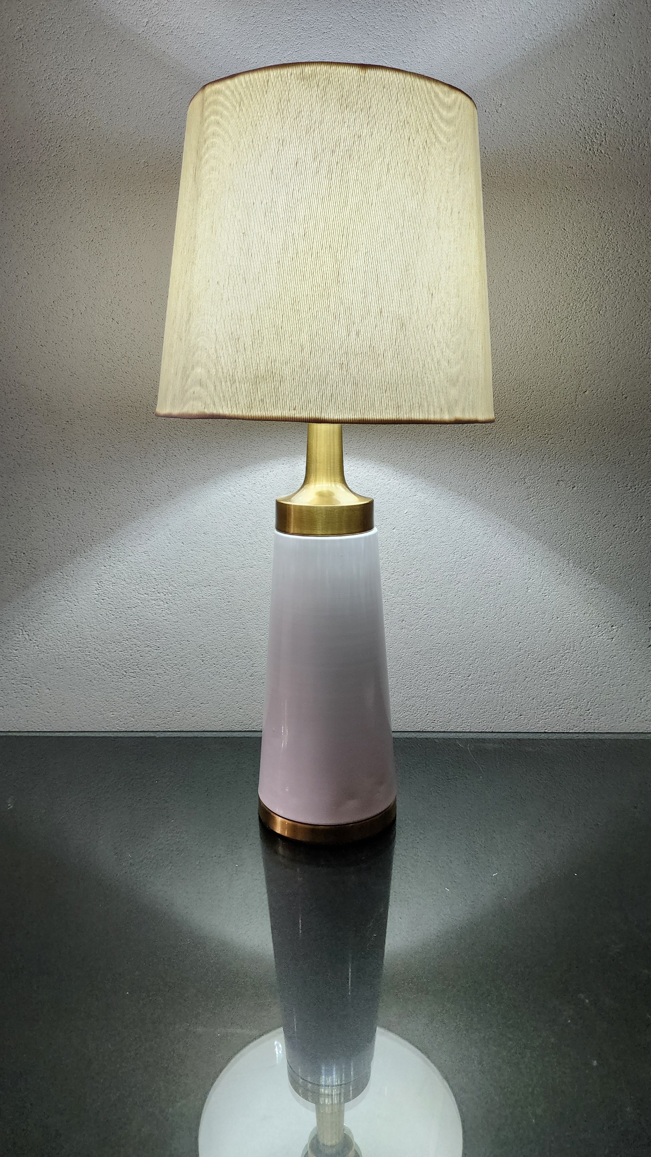 White and Gold Metal Table Lamp
