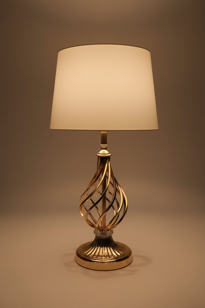 Twist French Gold Table Lamp