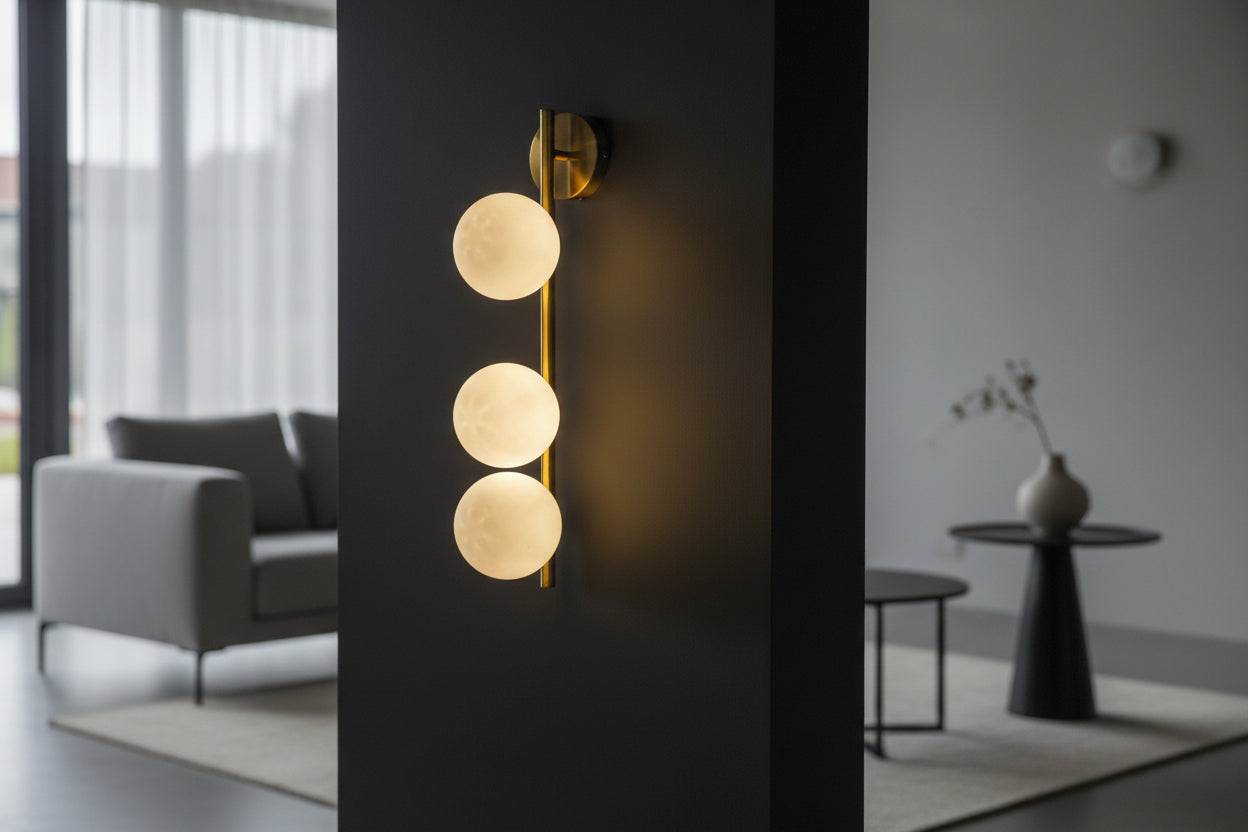 3 ball globe wall light