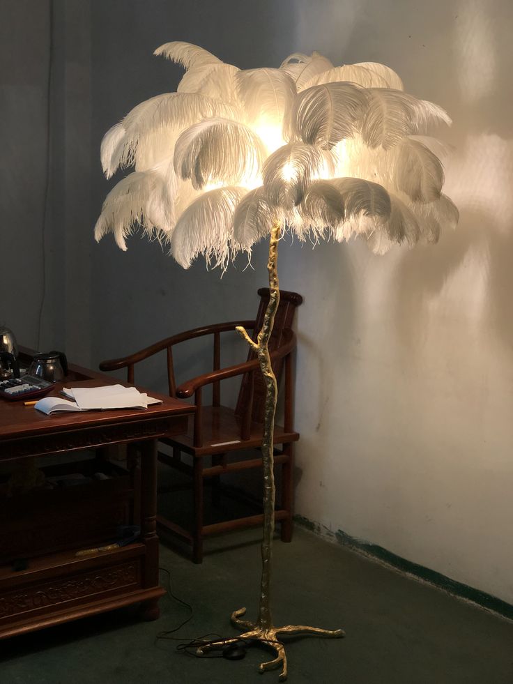 Exclusive Long Fur Floor Lamp