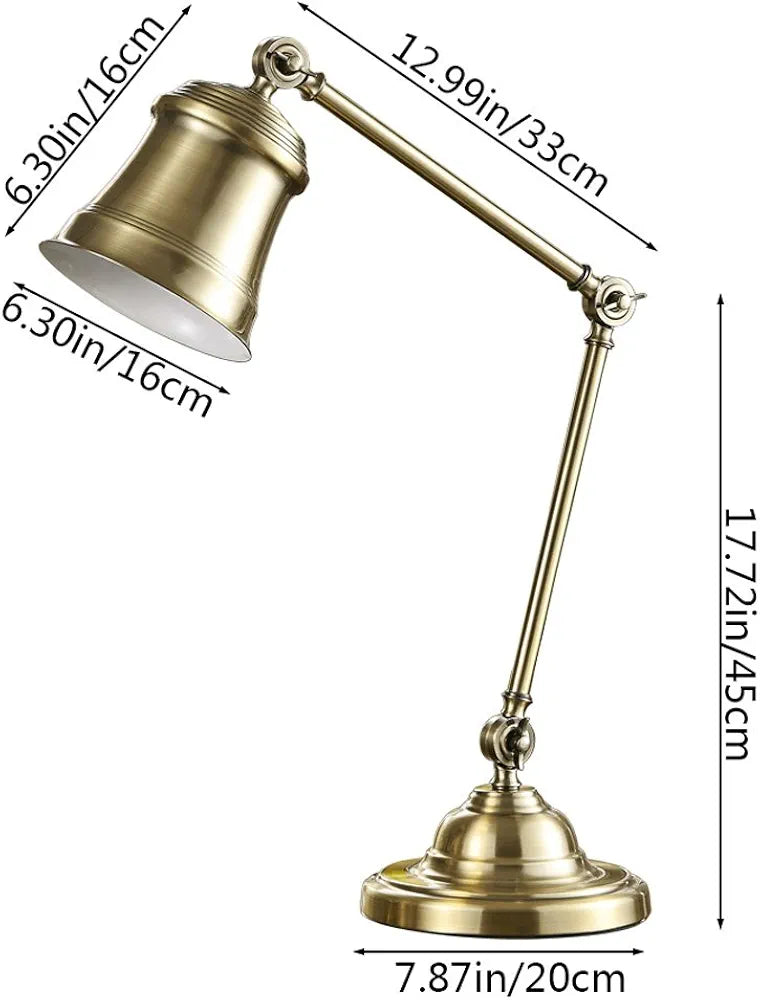 Bell shaped head desk lamp